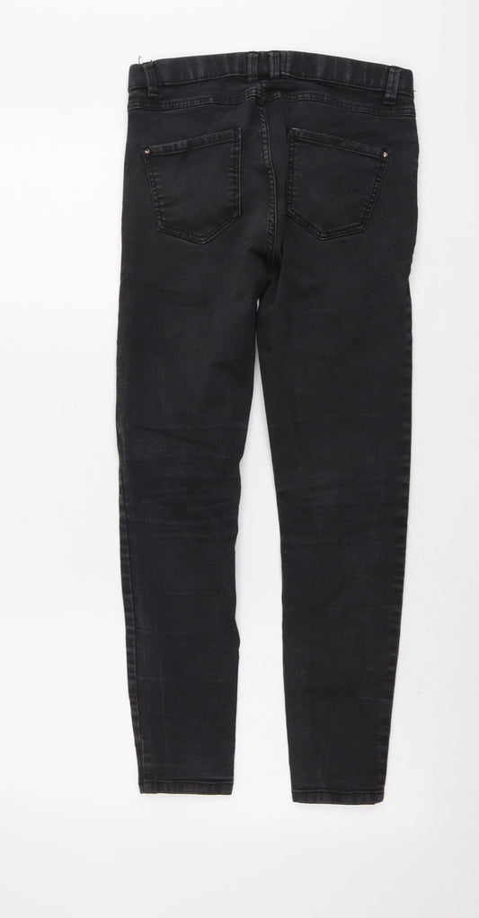 New Look Womens Grey Cotton Skinny Jeans Size 10 L26 in Regular