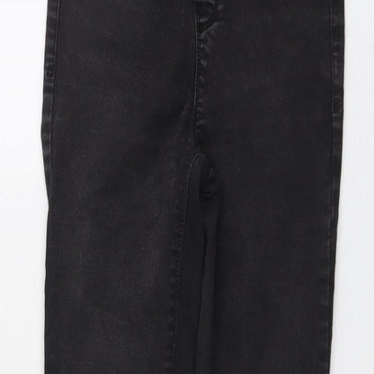 New Look Womens Grey Cotton Skinny Jeans Size 10 L26 in Regular