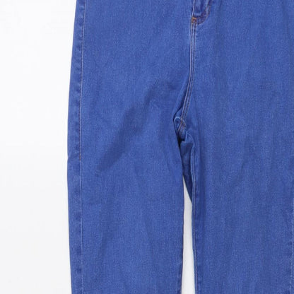Topshop Womens Blue Cotton Skinny Jeans Size 24 in L27 in Regular Button