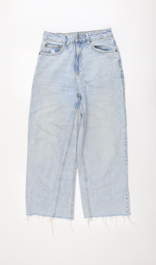 Topshop Womens Blue Cotton Mom Jeans Size 26 in L24 in Regular Button