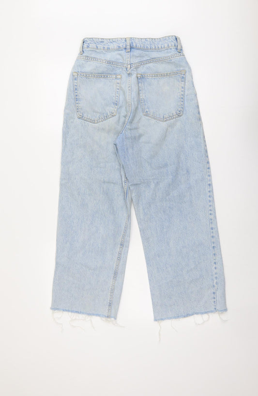 Topshop Womens Blue Cotton Mom Jeans Size 26 in L24 in Regular Button