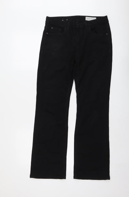 Esprit Womens Black Cotton Straight Jeans Size 29 in L32 in Regular Button