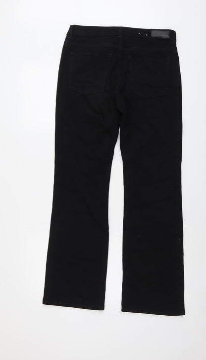 Esprit Womens Black Cotton Straight Jeans Size 29 in L32 in Regular Button