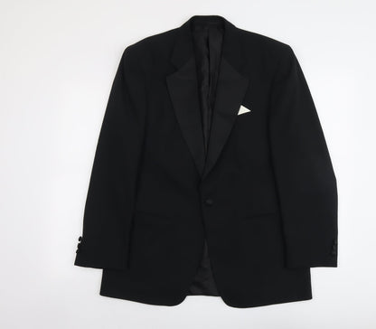 Mens UK Size 38 Greenwoods Regular Black Suit Jacket