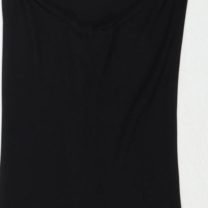 New Look Womens Black Polyester Shift Size 8 Halter Pullover