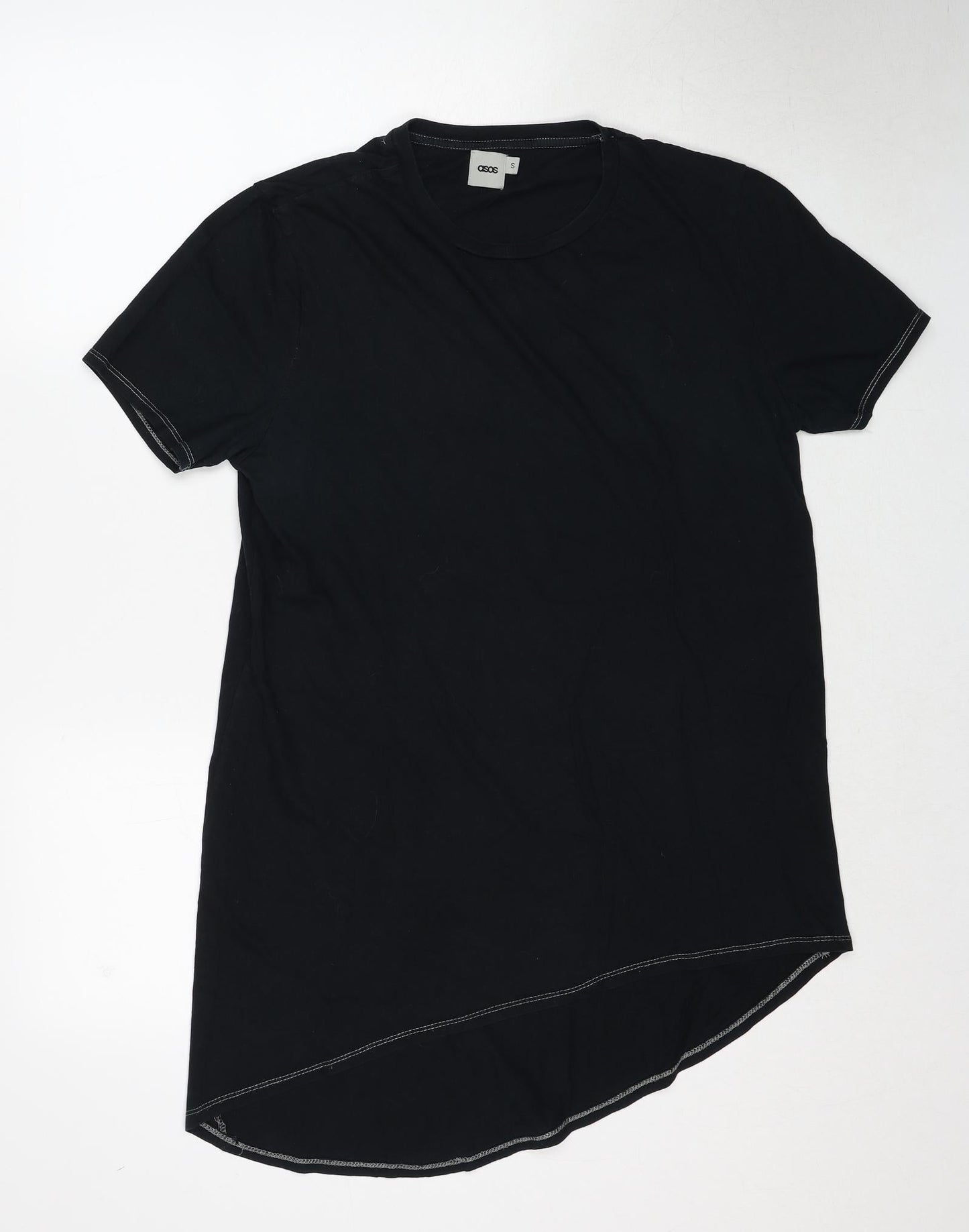 Womens UK Size S ASOS Black Basic T-Shirt
