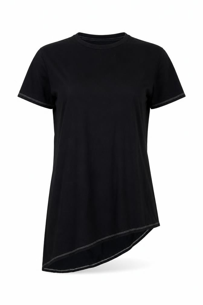 Womens UK Size S ASOS Black Basic T-Shirt