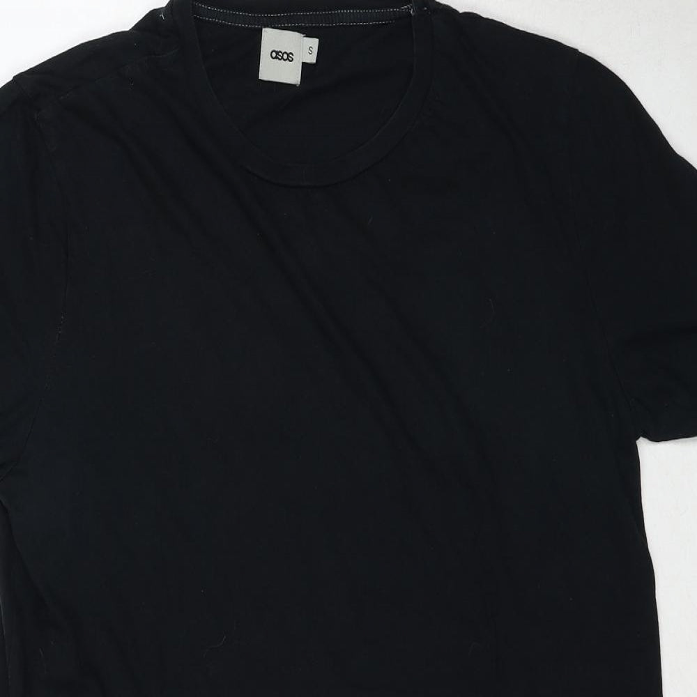Womens UK Size S ASOS Black Basic T-Shirt