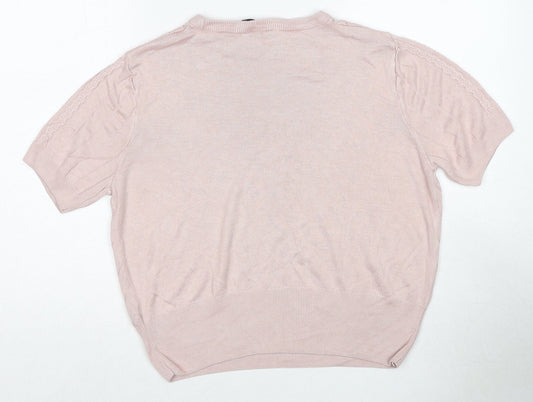 Womens UK Size 14 Marks and Spencer Pink Pullover Jumper