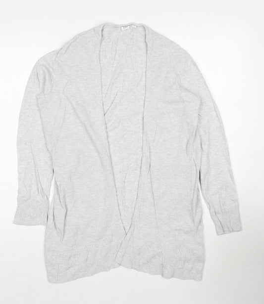 Gap Womens Grey V-Neck Cotton Cardigan Jumper Size M