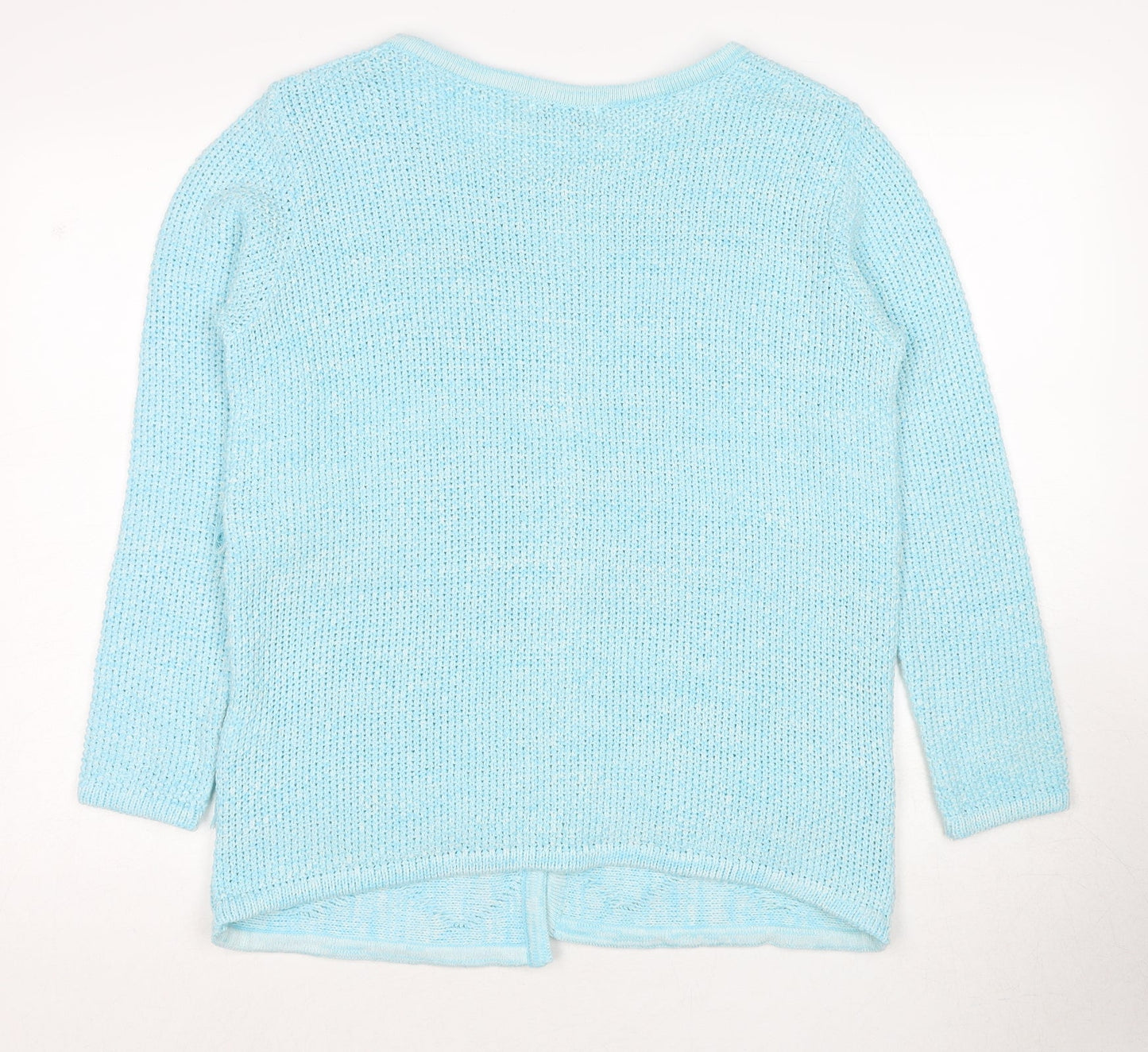 Womens UK Size 10 Afibel Blue Cardigan Jumper