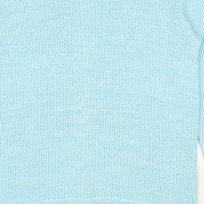 Womens UK Size 10 Afibel Blue Cardigan Jumper