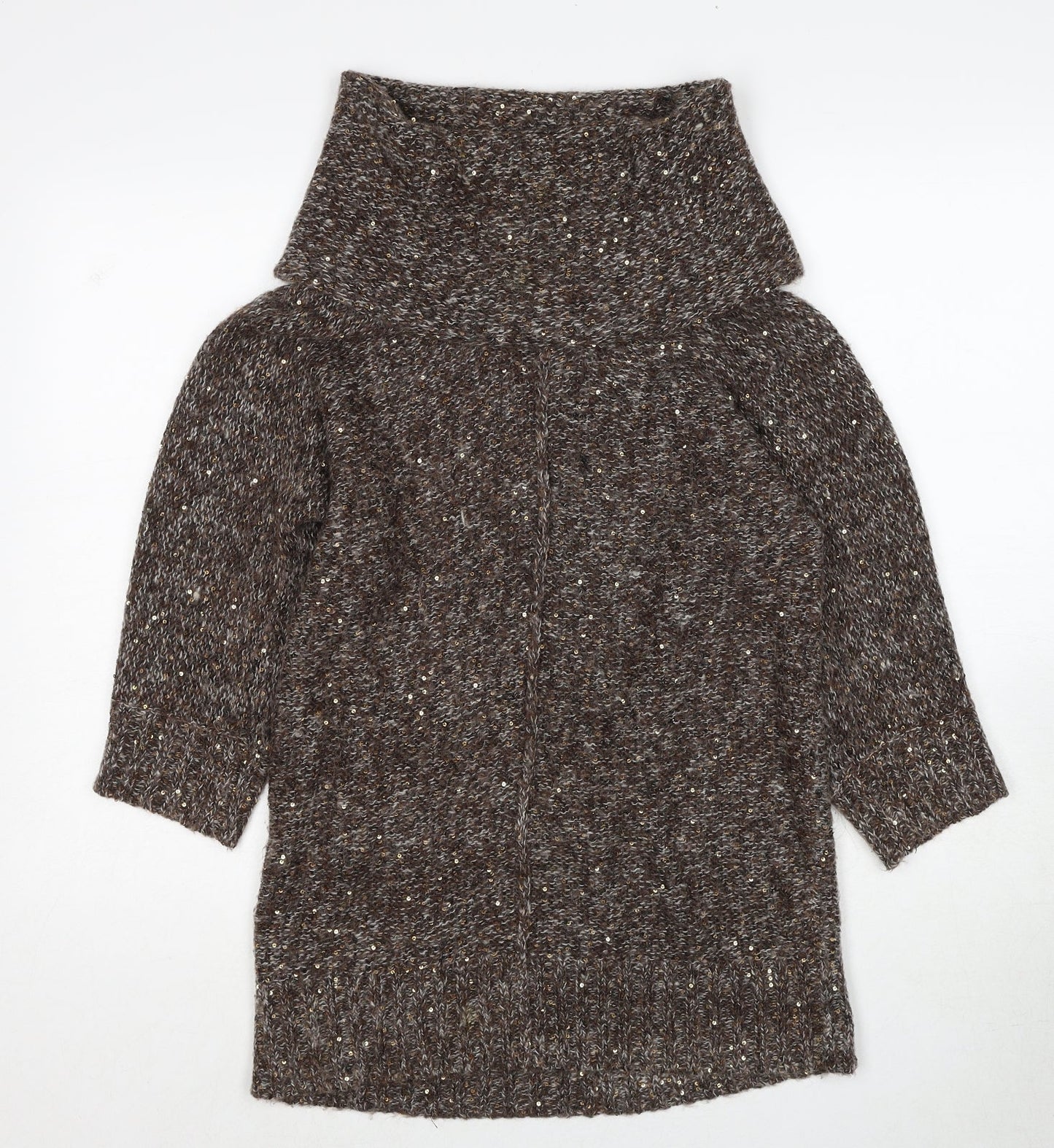 Womens UK Size S Wallis Brown Pullover Jumper