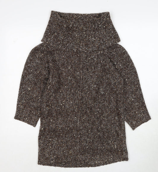 Womens UK Size S Wallis Brown Pullover Jumper
