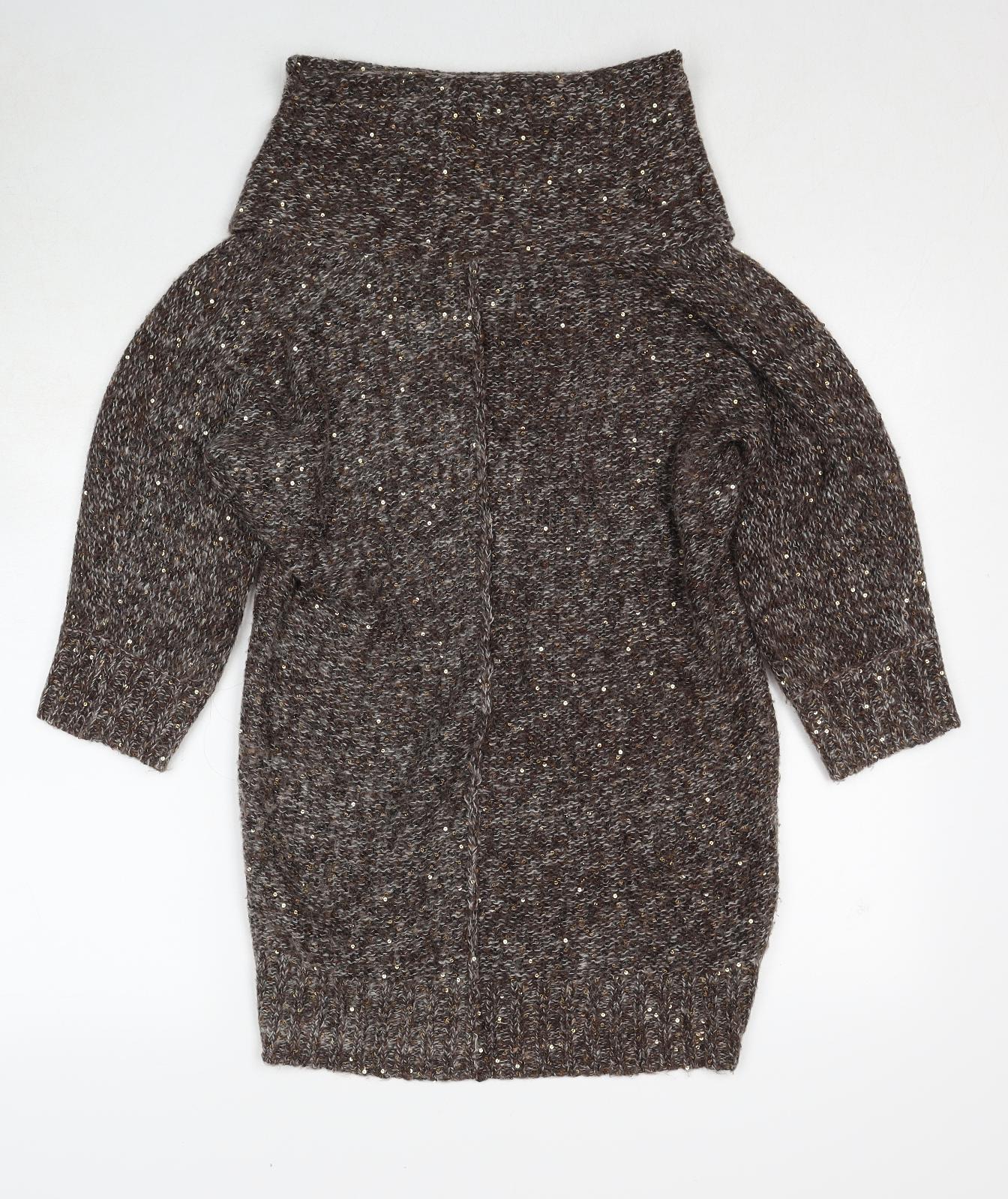 Womens UK Size S Wallis Brown Pullover Jumper