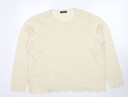 Womens UK Size XL Bonmarché Gold Pullover Jumper