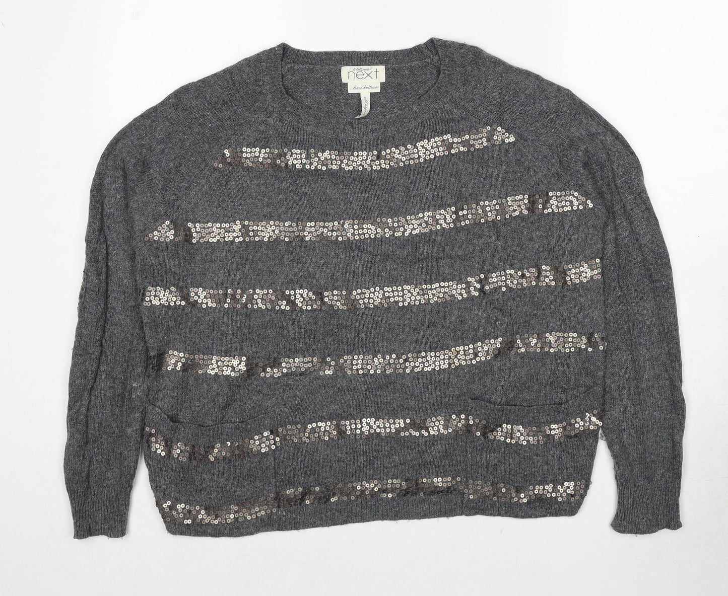 Womens UK Size 10 NEXT Grey Pullover Jumper