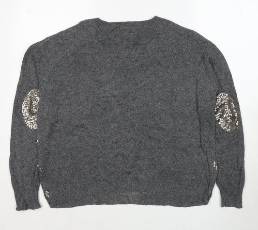 Womens UK Size 10 NEXT Grey Pullover Jumper