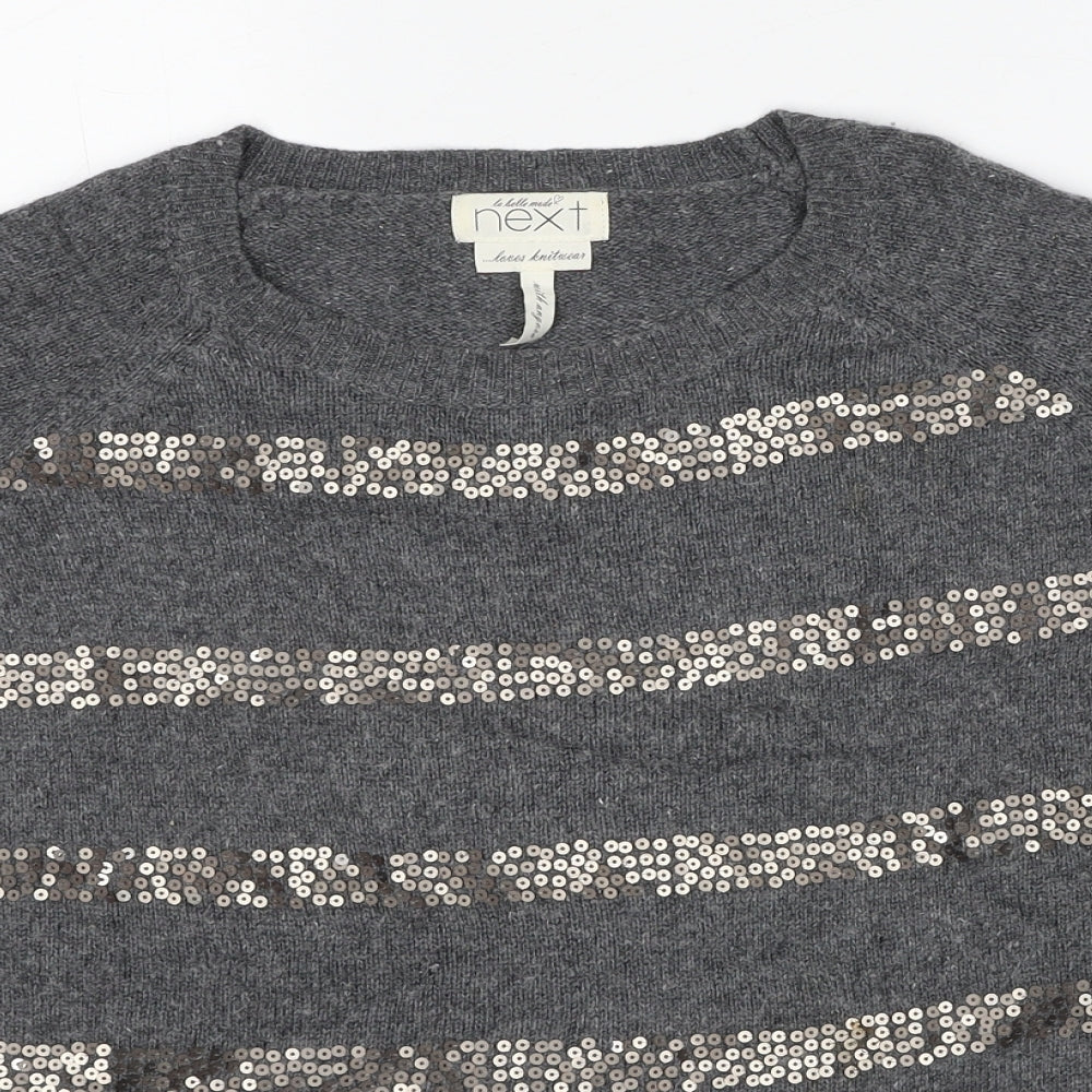 Womens UK Size 10 NEXT Grey Pullover Jumper