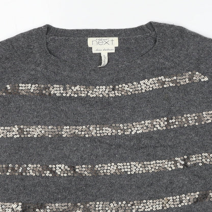 Womens UK Size 10 NEXT Grey Pullover Jumper