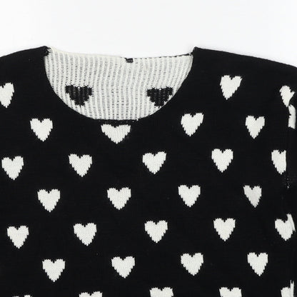 Womens UK Size S Quiz Black Pullover Jumper