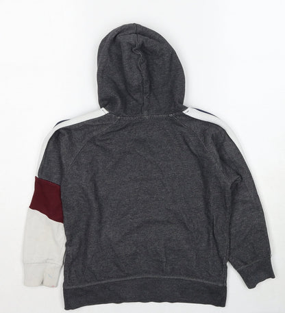 Zara Boys Grey Cotton Pullover Hoodie Size 7 Years Pullover - States Forever