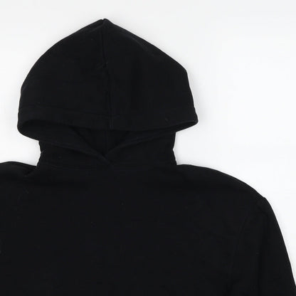 Zara Womens Black Cotton Pullover Hoodie Size S Pullover