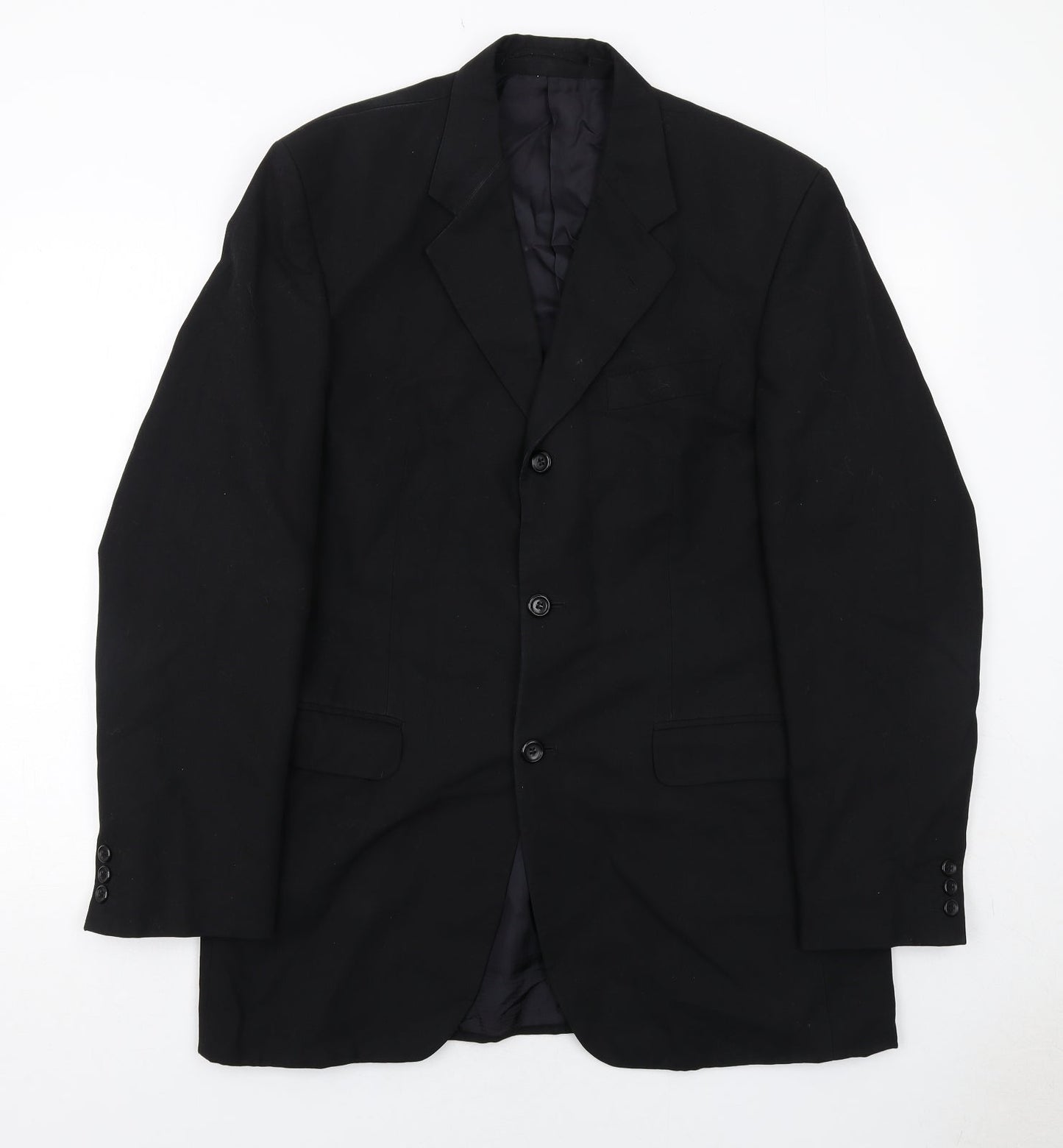 Mens UK Size 40 Jonathan Adams Regular Black Suit Jacket