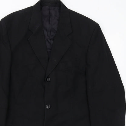 Mens UK Size 40 Jonathan Adams Regular Black Suit Jacket