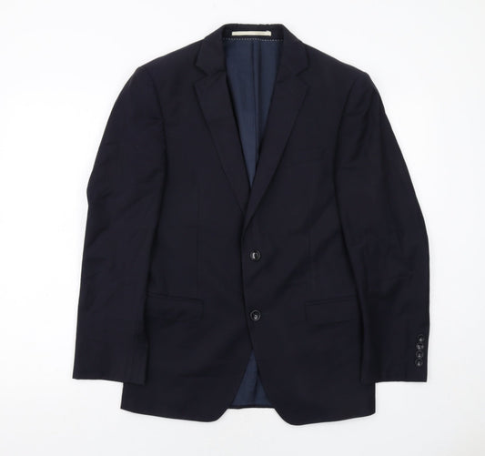 Mens UK Size 38 Blazer Regular Blue Suit Jacket