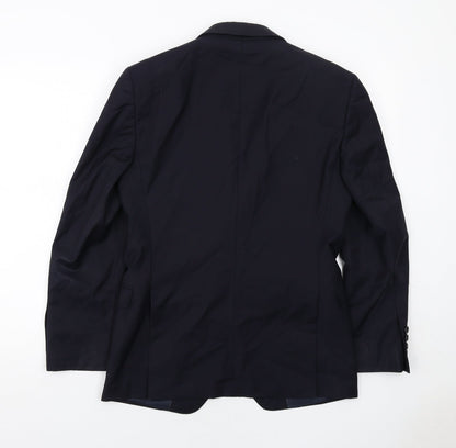 Mens UK Size 38 Blazer Regular Blue Suit Jacket