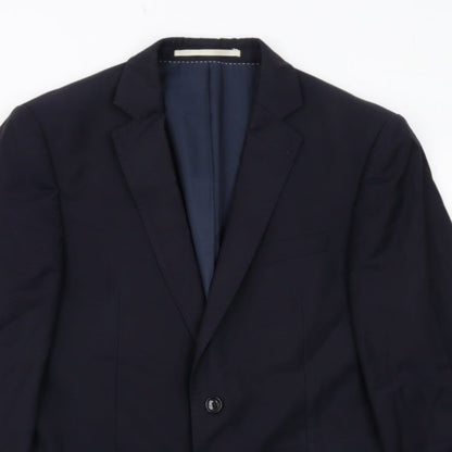 Mens UK Size 38 Blazer Regular Blue Suit Jacket