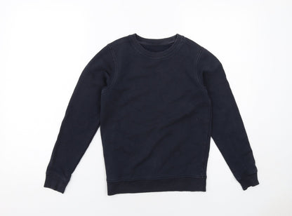 Marks & Spencer Boys Blue Cotton Pullover Sweatshirt Size 9-10 Years Pullover