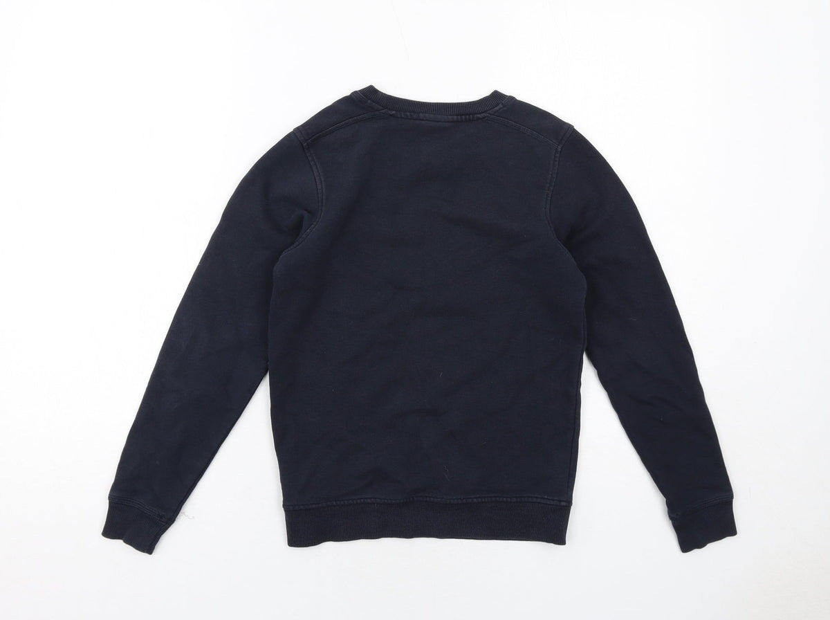 Marks & Spencer Boys Blue Cotton Pullover Sweatshirt Size 9-10 Years Pullover