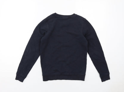 Marks & Spencer Boys Blue Cotton Pullover Sweatshirt Size 9-10 Years Pullover