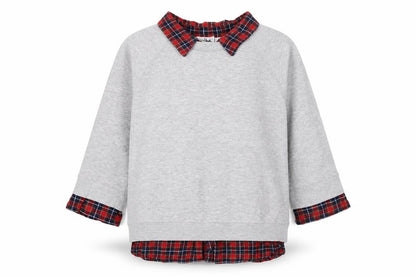 Metropolitan Womens Grey Cotton Pullover Sweatshirt Size L Pullover - Shirt Insert