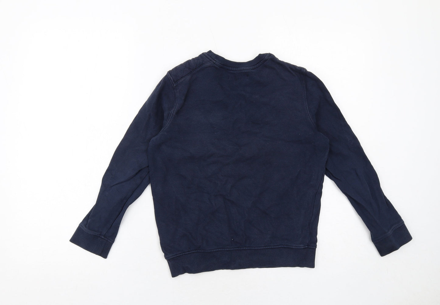 Marks and Spencer Boys Blue Cotton Pullover Sweatshirt Size 9-10 Years Pullover