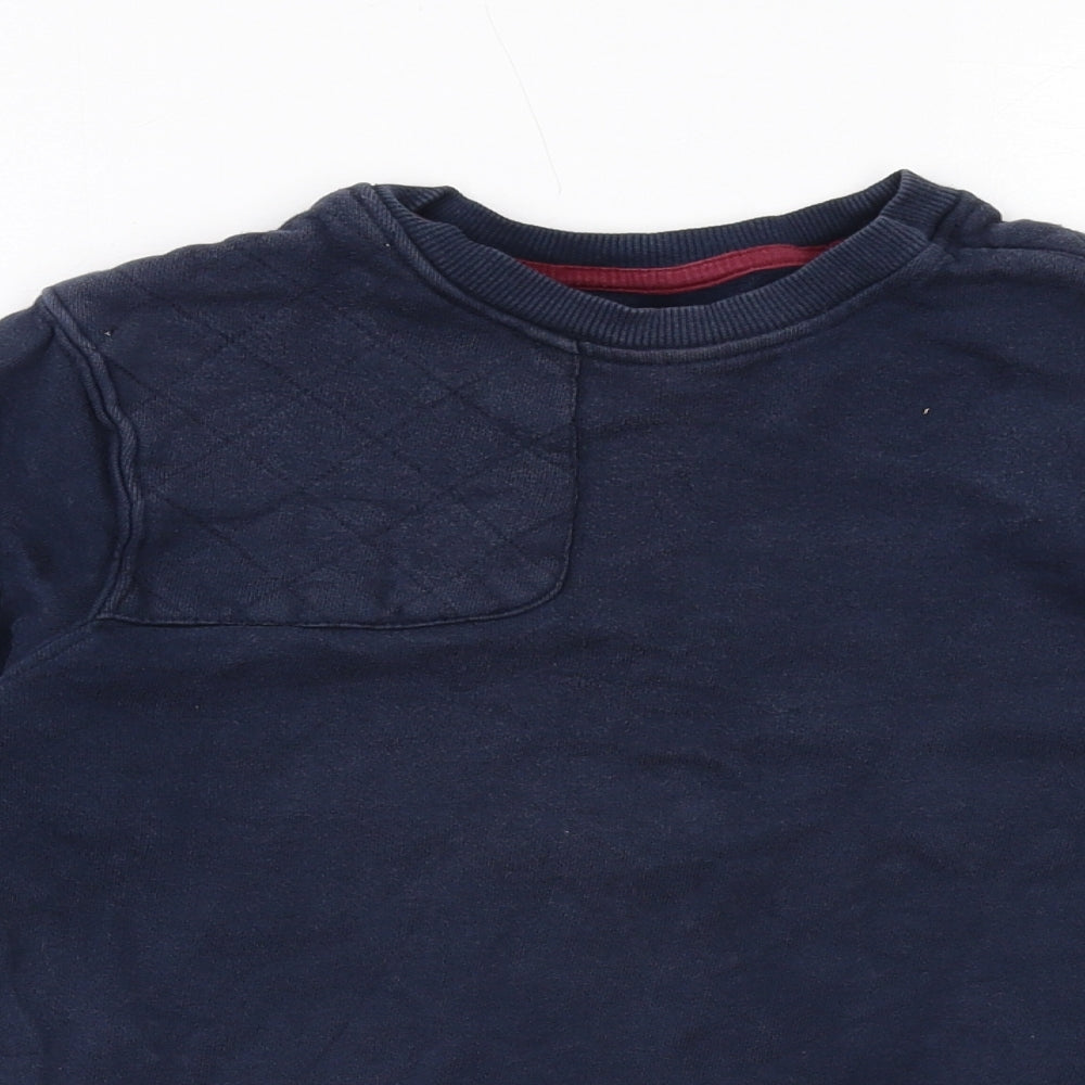 Marks and Spencer Boys Blue Cotton Pullover Sweatshirt Size 9-10 Years Pullover