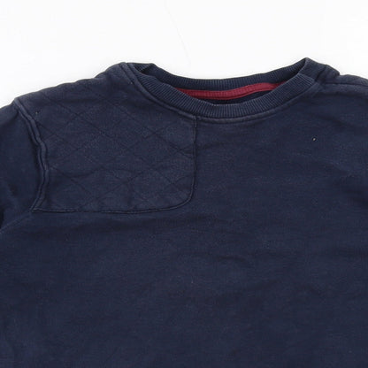 Marks and Spencer Boys Blue Cotton Pullover Sweatshirt Size 9-10 Years Pullover