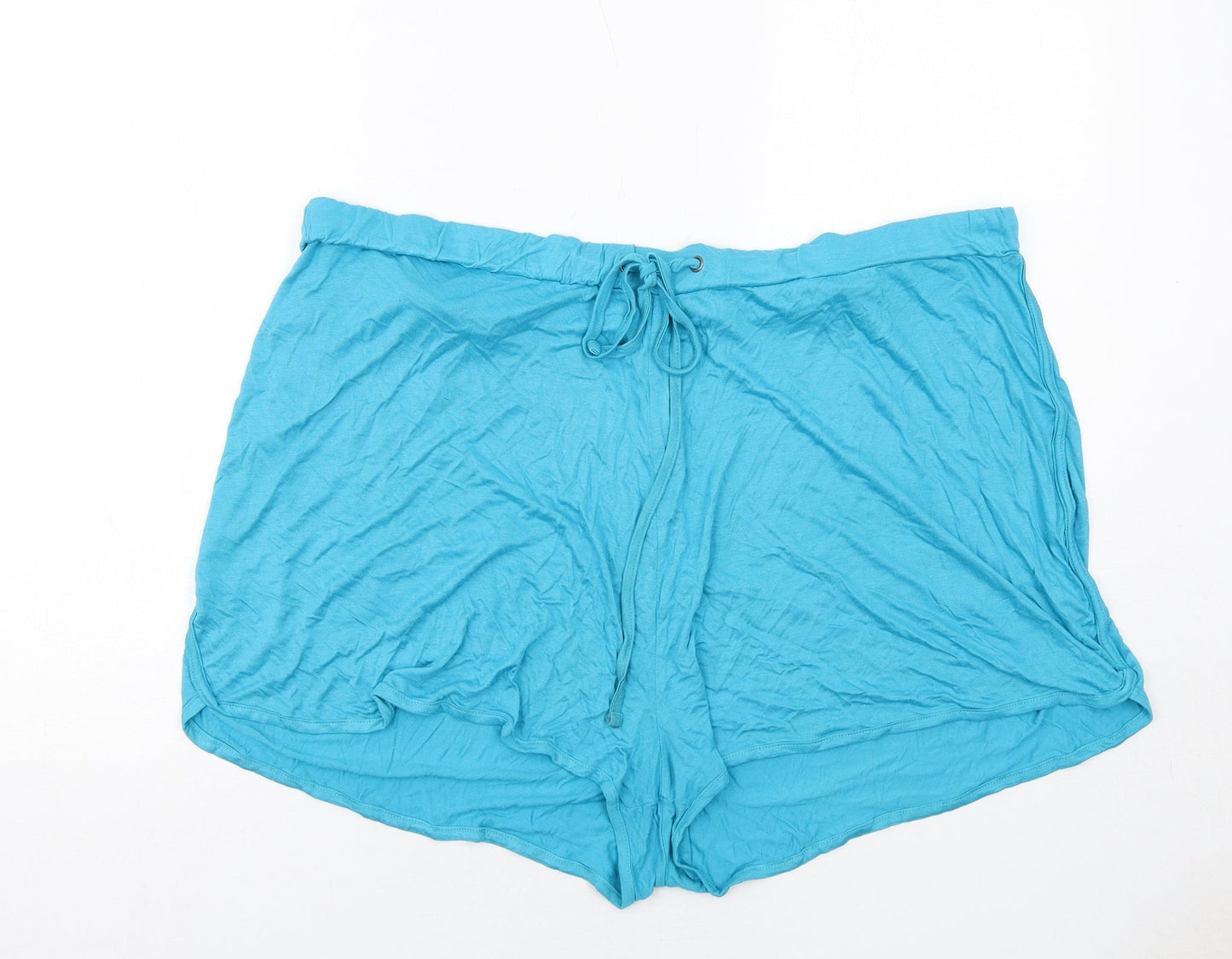 Be You Womens Blue Viscose Hot Pants Shorts Size 24 Regular Drawstring