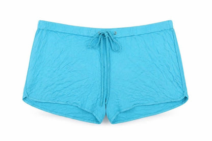 Be You Womens Blue Viscose Hot Pants Shorts Size 24 Regular Drawstring