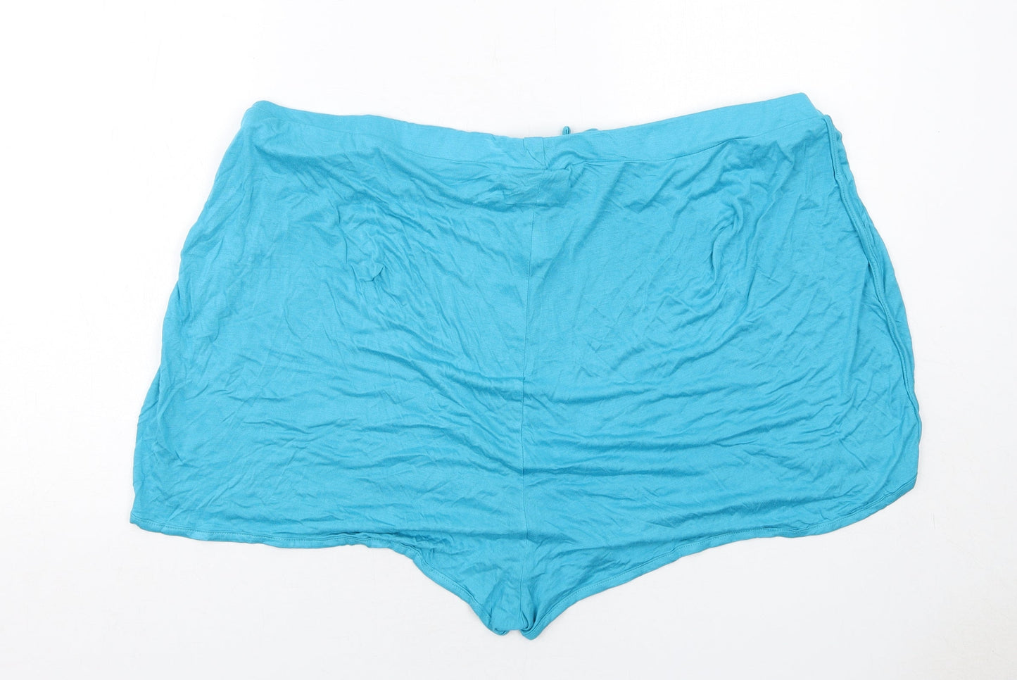 Be You Womens Blue Viscose Hot Pants Shorts Size 24 Regular Drawstring