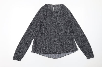 Womens UK Size 10 Marks and Spencer Black Basic Blouse