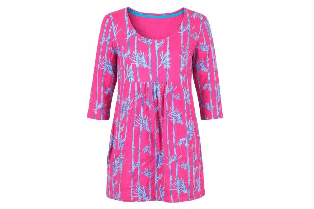 Mudd & Water Womens Pink Geometric Cotton A-Line Size 10 Round Neck Pullover
