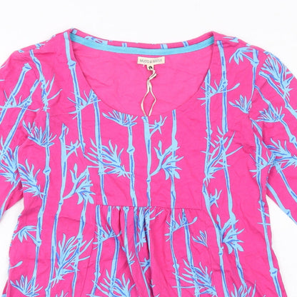 Mudd & Water Womens Pink Geometric Cotton A-Line Size 10 Round Neck Pullover