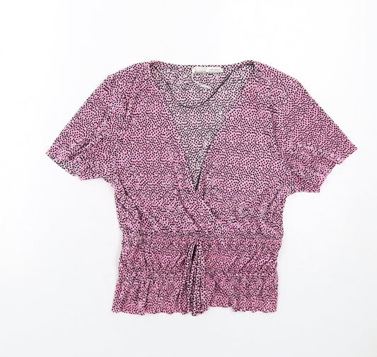 Womens UK Size M Pull&Bear Pink Basic T-Shirt
