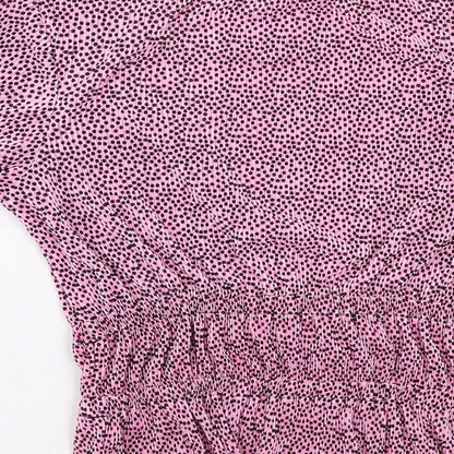 Womens UK Size M Pull&Bear Pink Basic T-Shirt