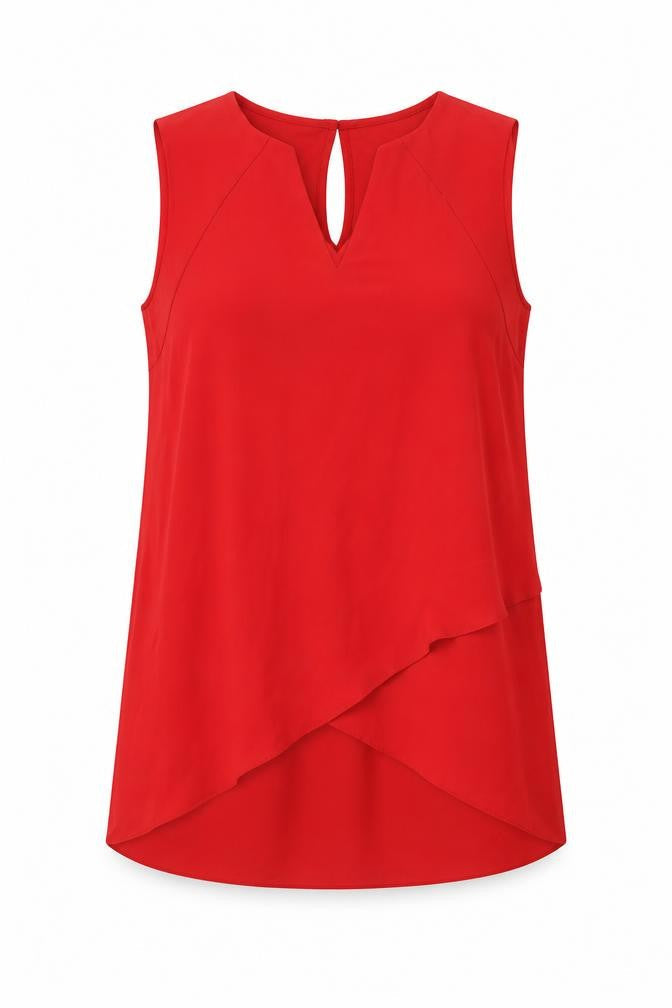 Womens UK Size 12 Julien Macdonald Red Basic Blouse