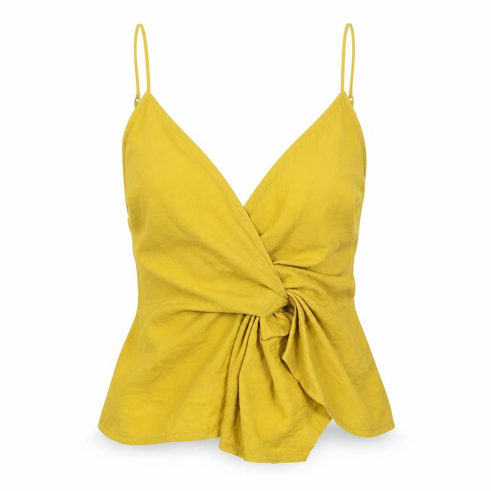 Womens UK Size 10 Missguided Yellow Camisole Tank