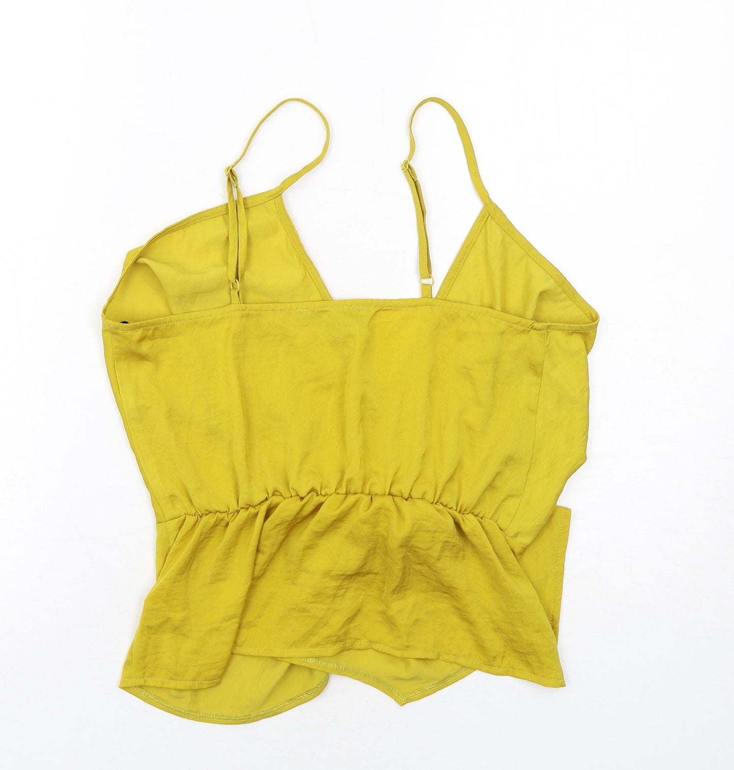 Womens UK Size 10 Missguided Yellow Camisole Tank